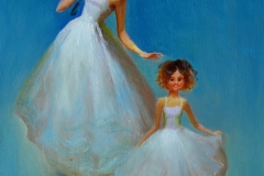 Little Ballerina. Painting oil on canvas